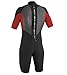 O'Neill Youth Reactor 2mm Back Zip Spring Wetsuit, Black/Red/Black, 4