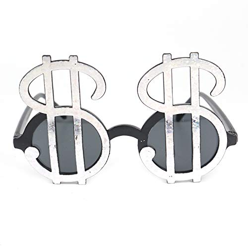 WEFOO 4 Pairs Money Dollar Signs Sunglasses Bling Fun Party Pimp Costume Novelty Glasses Party Supplies Decoration