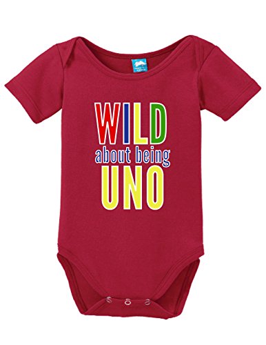 Wild About Being Uno Funny Bodysuit Baby Romper Red 12-18 Month