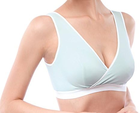 Annelorie Bacteria-static Anti-odour Maternity Nursing Bra (XL-large, Turquoise blue)