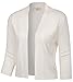 GRACE KARIN Women's Sexy Flowy Shrug Knit Sweater Coat Drape Cardigans Bolero for Dress (Ivory,S)