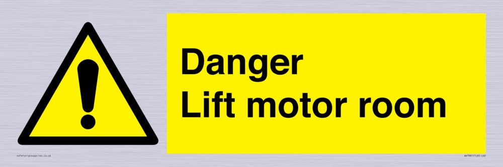 Danger Lift motor room Sign - 600x200mm - L62
