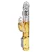 Tracy's Dog Flirt Rotating Bullet 36-frequency Thrusting Strong Powerful Vibrating G-spot Stimulation Vibrator Clit Masturbation Dildo (Golden)