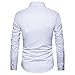 Manwan walk Men's Slim Fit Business Casual Cotton Long Sleeves Solid Button Down Dress Shirts (Small, White)