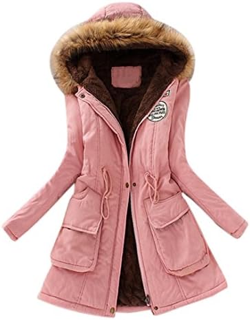 Sinma Women Hooded Parka, Thicken Warm Winter Faux Fur Lined Long Outwear Jacket Coat
