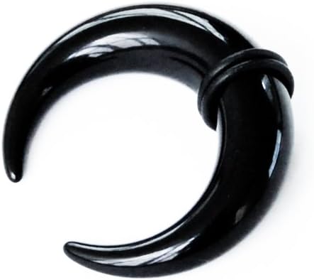Black Acrylic Buffalo Horn Taper Choose Your Size! Claw Flesh Tunnels Bull Expander U Ear Stretcher Plug 14MM