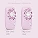 Aluan Handheld Mini Fan Powerful Small Personal Portable Speed Adjustable USB Rechargeable Eyelash Fan for Kids Girls Boys Woman Man Home Office Outdoor Travel, Pink