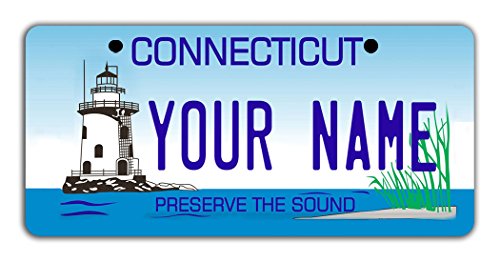 BleuReign Personalize Your Own Connecticut State Bicycle Bike Stroller Children's Toy Car 3"x6" License Plate Tag - Thumbnail 2