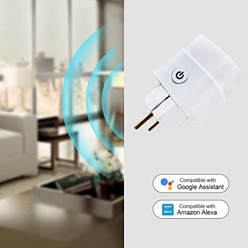 Enchufe inteligente Wifi con 16A Control remotoMonitor de control de voz Power Mini Socket Funciona con Alexa Google Home no requiere hub Smart Socket UE