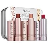 Fresh Nude Lip Lovers Mini Kissing Trio, Sugar Nude, Sugar Rosé, Sugar Honey Tinted Lip Treatment 3 X 0.08 Oz (2.27g) SPF 15 NEW