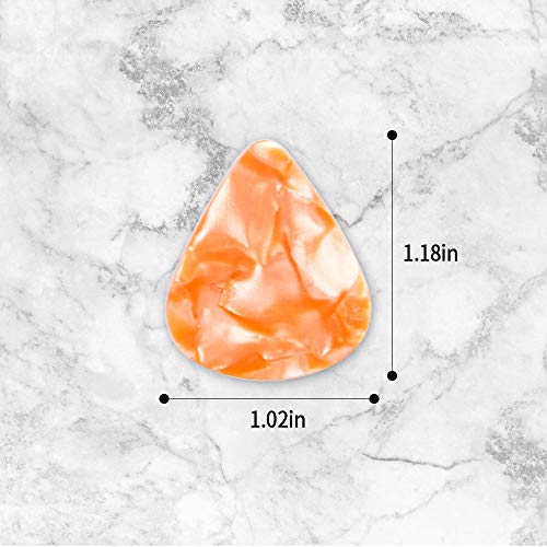 Haneye 100 Pcs Guitar Picks Variety,Colroful Premium Celluloid Picks for Acoustic Electric Guitars Bass or Ukulele,with Different Sizes Contain Thin,Medium & Thick Gauges - Thumbnail 2