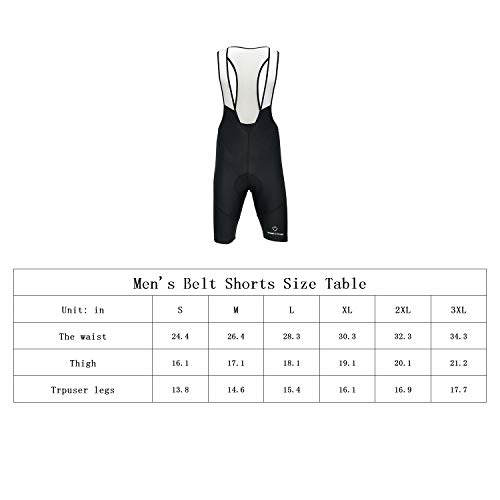 LEADER CYCLING Men's Cycling Bib Shorts Bike Bicycle Compression Quick Dry Summer Pants with 3D Breathable Padded (XX-Large, Black) - Thumbnail 5