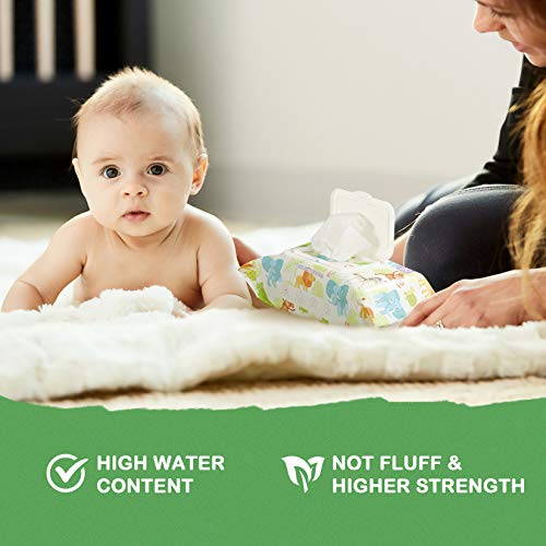 Baby Wipe HAPPY BUM Wet Wipes for Baby, Baby Water Wipes, 4 Packs, 320 Count Pricepulse