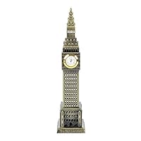 PROW 7.5 Inch England Big Ben State Building Model Metal Statue Collectible Figurine for Personalised Gifts Tourism Souvenir Desktop Decoration (Bronze)