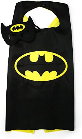 Batman Superhero Costume Cape and Mask Set for Kids