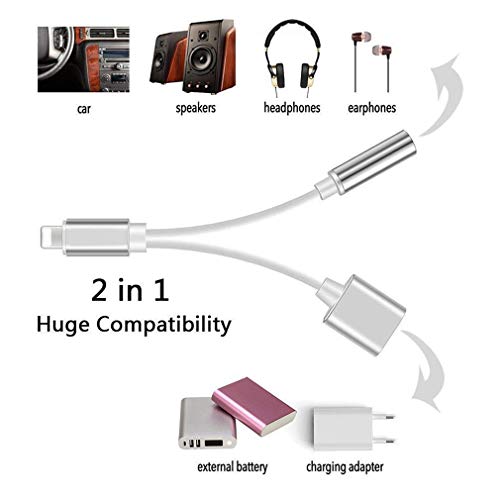 image for turelar Headphones Adapter for iPhone Headphones Splitter Aux Audio 3.