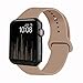 VATI Sport Band Compatible for Apple Watch Band 42mm 44mm, Soft Silicone Sport Strap Replacement Bands Compatible with 2019 Apple Watch Series 5, iWatch 4/3/2/1, 42MM 44MM S/M (Walnut)