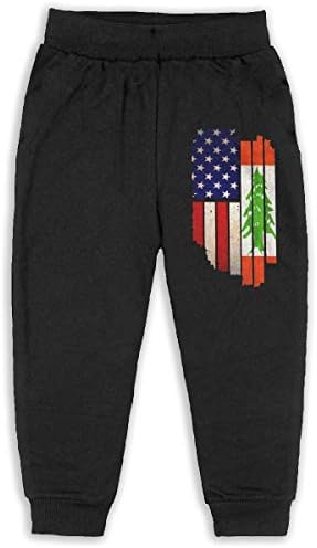 Kids & Toddler Pants Soft Cozy Baby Sweatpants Vintage USA Lebanon Flag Fleece Pants Training Pants