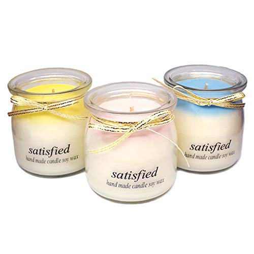 Double Color Milk Bottle Jar Candle, Natural Soy Wax Scented Candle, Aromatherapy Fragrant Candle, Peach & Lemon Green Tea, Relax & Fresh air, 1 piece