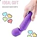 Wand Massager Vibration Wireless Waterproof Portable Rechargeable Massager, 8 Kinds of Powerful Frequency 20 Modes, Muscle Relaxation Body Treatment（Purple）