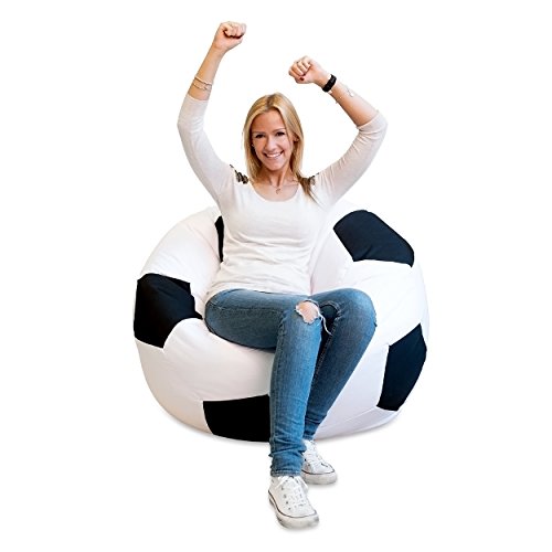 Lumaland-Poltrona-Sacco-Puff-Pouf-Palla-Pallone-da-Calcio-90-cm