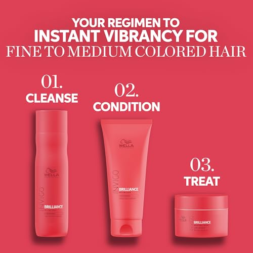 WELLA PROFESSIONALS INVIGO BRILLIANCE CONDITIONER | FOR FINE/NORMAL COLORED HAIR | INTENSE COLOR PROTECTION & MAINTAINS VIBRANCY | 8.4 FL OZ