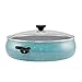 Paula Deen Riverbend Nonstick Dish/Casserole Pan with Lid, 13.75 Inch, Gulf Blue Speckle