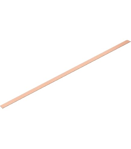 Uxcell Copper Flat Bar - 4mm X 25mm X 200mm, 99.99% Pure Copper, High Conductivity Bus Bar For Electrical, DIY, Crafting & Repairs