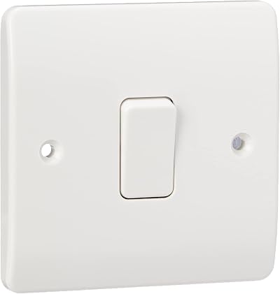 MK Logic Plus K4871 White 10A Single Pole 2 Way Plateswitch 1 Gang