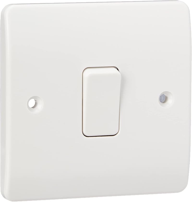 MK Logic Plus K4871 White 10A Single Pole 2 Way Plateswitch 1 Gang