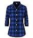 Benibos Women's Check Flannel Plaid Shirt