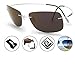 Zando Rimless Lens Titanium Unbreakable Frame Polarized Lightweight Sunglasses Purple