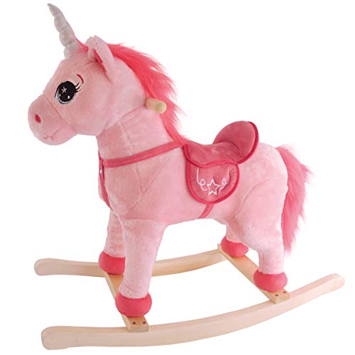 Bieco Plüsch Schaukeltier Einhorn, 70 cm | Kinder Schaukelstuhl mit Sicherheitsgurt | Baby Schaukel | Schaukel Kleinkind… – Bild 5