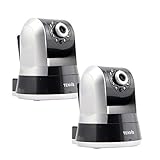2pcs TENVIS TZ100 HD Wireless IP/Network Security Camera, Remote Live View, Capture Picture and Video Clip, Pan & Tilt, Plug&Play, with Two-Way Audio and Night Vision, Motion Detection (Silver)