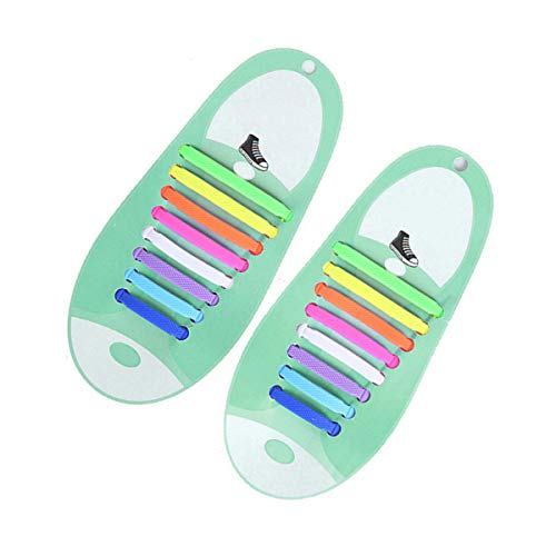 怠惰な靴ひも 子供と大人のための多色シリコンストラップレスレース