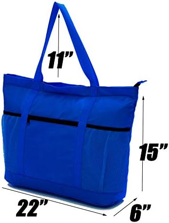 Large Foldable Beach Bag With Zipper - XL Foldable Tote Bag For Travel And Shopping - Large Tote Bag With Many Pockets 8 Large Foldable Beach Bag With Zipper - XL Foldable Tote Bag For Travel And Shopping - Large Tote Bag With Many Pockets