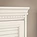 Bush Furniture Fairview 60W Hutch for L Shaped Desk in Antique White, Attachment with Shelves and Cabinets for Home Office