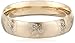 14k Yellow Gold-Filled Engraved Flower Design Hinged Bangle Bracelet