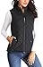 MISS MOLY Women Lightweight Quilted Padded Vest Stand Collar Zip Up Front Gilet Quilted,Black,Large