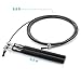 TOPTREK Jump Rope Adjustable Steel Cable with PU Cover (3M) Skipping Rope Premium Aluminium and Comfortable Anti-Slip Handles Speed Rope for Fitness Crossfit Speed Fast Tranning GYM MMA