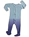 Leveret Kids Organic Cotton Tie-Dye Blue Baby Boys Girls Footed Pajamas Sleeper (Size 18-24 Months)