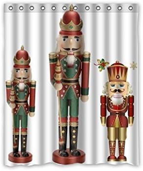 BMALL Cute and Cool Nutcracker Decor Waterproof Polyester Shower Curtain for Bathroom(60x72inch)