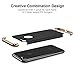 RANVOO iPhone 7 Case, Slim Fit Thin Hard Stylish Cover 3 in 1 Detachable Case, BLACK [CLIP-ON Series]