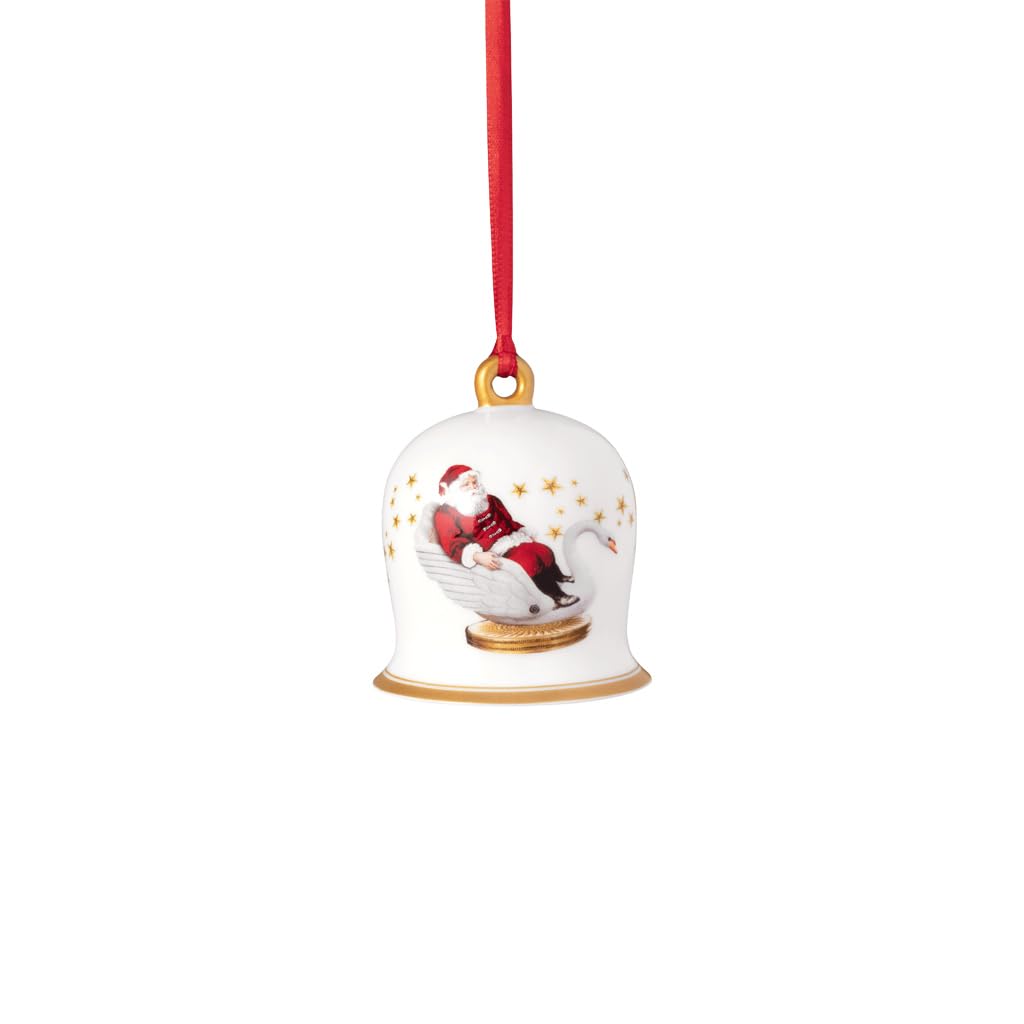 Villeroy & Boch – Annual Christmas Edition, ornament, bell, Christmas bell, tree decoration, annual edition 2024, exclusive collector's piece, Premium Porcelain, 6 x 6 x 7 cm