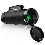 F.Dorla 10x42 Waterproof Prism Monocular Dual Focus Spotting Scopes Handheld Telescope with Compass for Wildlife Bird Watching Hunting Traveling