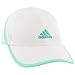 adidas Women's Adizero II Cap, White/Easy Green/Shock Mint, One Size