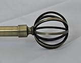 Urbanest Steel Cage Ball Window Drapery Curtain Rod Set (Antique Brass 48
