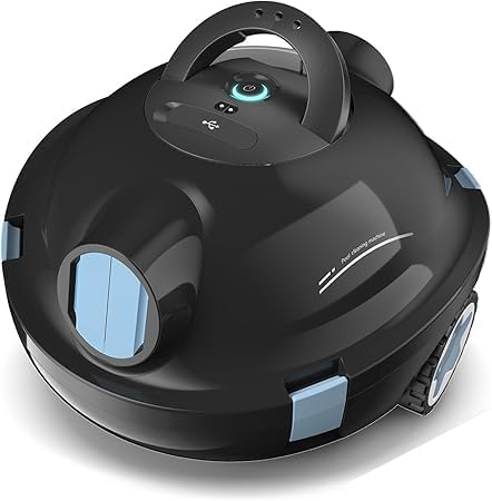 Y10 Wireless Pool Robot | Powerful Automatic Vacuum Cleaner, 120 Minutes Autonomy & Self-Parking, Designed for In-Ground Pools and Flat-Bottom Pools up to 100 m² (Black)