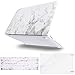 MOSISO MacBook Pro 13 inch Case 2019 2018 2017 2016 Release A2159 A1989 A1706 A1708, Plastic Pattern Hard Shell & Keyboard Cover & Screen Protector Compatible with MacBook Pro 13, White Marble primary
