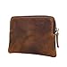 Fmeida Wallet for Men Leather Coin Purse Change Card Holder-Birthday Gift (Yellow Brown)